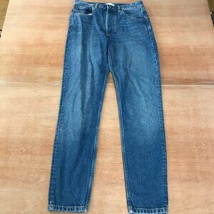 Boyish the Billy High Rise Skinny Jeans Women size 26 Blue Mid Rise Dark Wash